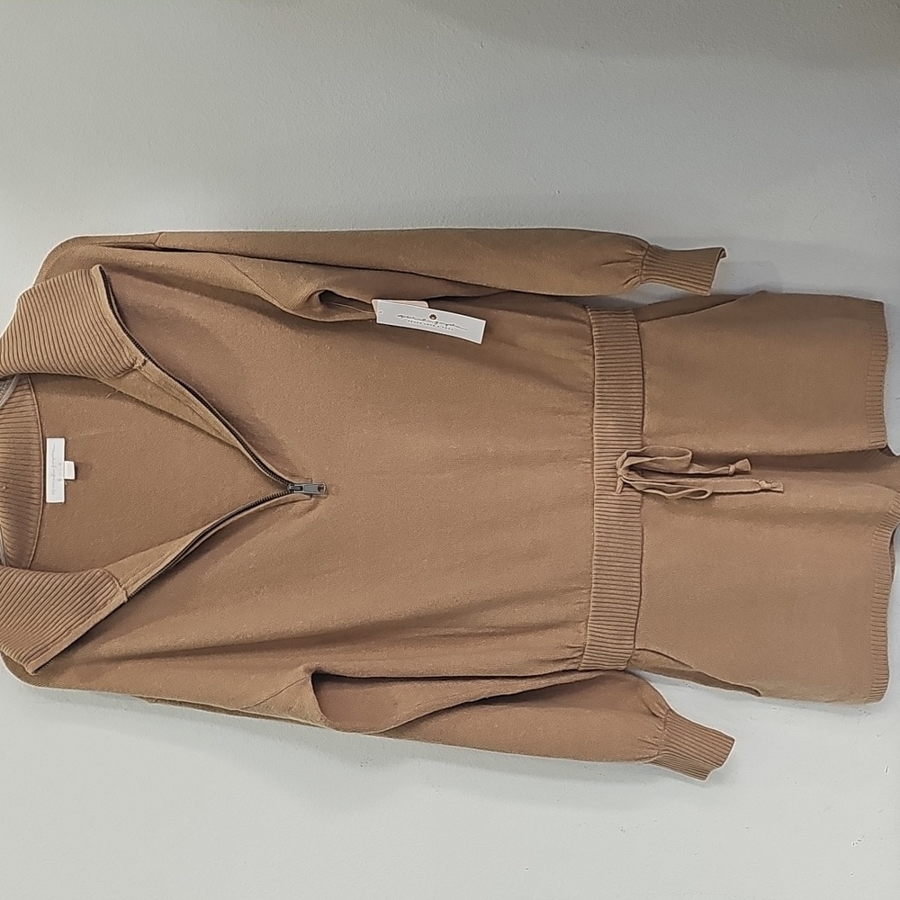 Spiritual Gangster Camel Sweater long Sleeve romper Size M NWT - Picture 3 of 8
